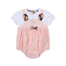 닥스베이비 [24SS] 체크배색 래빗 바디수트 EUM10VV52M