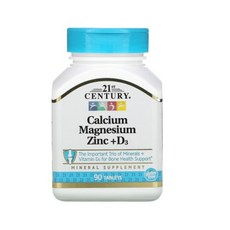 21 센츄리 21st Century Calcium Magnesium Zinc + D3 90 Tablets 칼슘 마그네슘 아연 타블렛 90개입, 1개, 90정