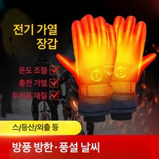 Apnoo 스마트 usb 발열장갑 스키 오토바이 열선장갑 전기 발열 겨울 라이딩 캠핑 낚시 장갑 방한 열선장갑