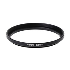 49mm ~ 52mm 금속 스텝 업 링 렌즈 어댑터 필터 카메라 액세서리 새로운, 검은 색