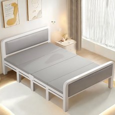 침대 휴대용 접이식 침대 원터치 1인용침대, 화이트