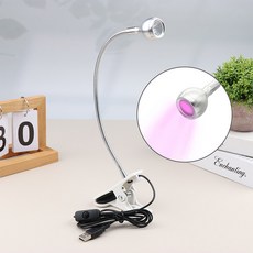 LED UV 라이트 건조 젤 네일 광택제 클립온 책상 미니 USB 램프 휴대용 드라이어 매니 도구