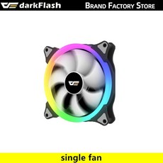 Darkflash CS140 aura sync pc 컴퓨터 케이스 팬 rgb 조정 led 140mm 원격 컨트롤러 냉각 냉각기 조용한 14, 01 single fan