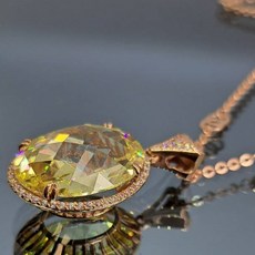 14k레몬쿼츠목걸이