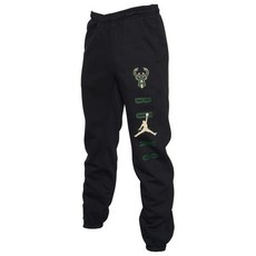 [해외]조던 JORDAN NBA 코트SIDE STATE남성T FLEECE PANTS - 남성S - MILWAUKEE BUCKS - BLACK/FIR