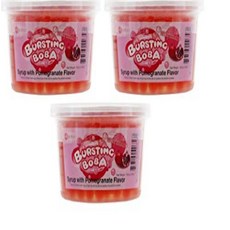 Boosen Bursting Boba Pomegranate15.8oz 3 Pack 부센 버스팅 보바 석류 15.8온스 3팩