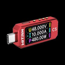 WITRN C4C5USB 전압 및 전류계 테스터 PD3.1 고속 충전 감지기 EPR 디코이 전원, C5-레드(20위), 1개