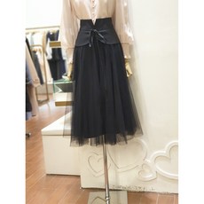 샤틴 하이웨스트 샤 스커트