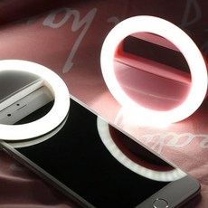 LED 스마트폰 셀카 셀피 조명 라이트 셀카봉 셀카찍기, 블루, 1개