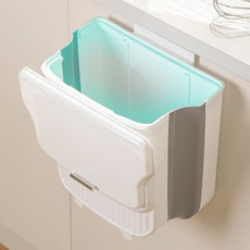 ZOZOFO 접이식 쓰레기통 씽크대 벽걸이휴지통 덮개형 음식물쓰레기통