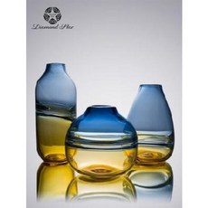 돌화병 다이아몬드별 거실 꽃꽂이 유리 꽃병 현대 북유럽 홈 데코 인테리어 소품 심플, 02 하프 21034