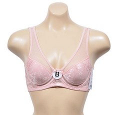 조끼형태 망사레이스 플라워자수 B컵 브라