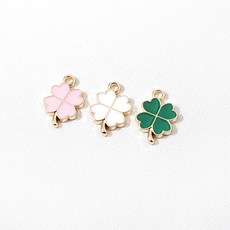 싼비즈 [7356-22]에폭펜던트 네잎클로버 12x17mm 골드 1개