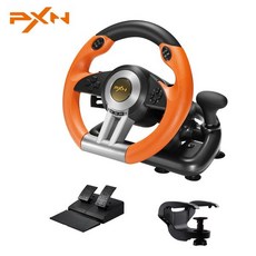 PXN Xbox 스티어링 휠 V3II 180° PC 게이밍 레이싱 드라이빙 PC용 선형 페달 및 패들 포함 PS4 One 시리즈 X|S 닌텐도 스위치 블랙, 1개, 2.V3IIIB