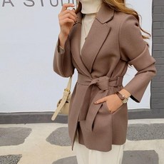 온더리버 110913 벨라 루즈핏 벨트 하프 코트