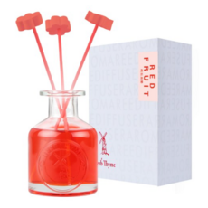 허브타임 NEW 실내용 디퓨저 130ml + 플라워 석고 랜덤발송 4p + 섬유스틱 5p 선물세트, 레드프룻, 4개