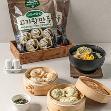 전주한옥 만두 왕만두 고기 김치 왕교자 손만두 육즙만두 겨울간식 1.05kg, 고기왕만두 +김치왕만두, 2개