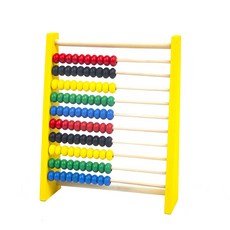 몬테소리 교육 보조 주판 랙 계산 10 나무 장난감 선물로 돌아, 02 YELLOW, 1개