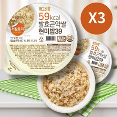 [100g당 39kcal] 발효곤약쌀현미밥39, 150g, 3개