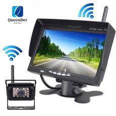 무선 차량 백업 후방 카메라 캐러밴 트레일러 트럭용 7 인치 모니터 포함 2x, 01 one camera kit
