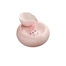 고양이를위한 전기 세라믹 마시는 분수 개를 마시는 그릇 자동 고양이 물 분수 디스펜서 애완 동물 제품 식, 02 Pink_02 US plug_02 체코