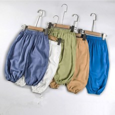 얇은 얼음 실크 코튼 린넨 아동 잠옷 바지 아이 솔리드 소년 소녀 홈 바지 여름 모기 방지 어린이 어린이 바지|파자마 바지|