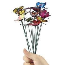 정원 3D 나비 마당 화분 다채로운 잠자리 말뚝 야외 파티 장식 10 개 15, 02 4.5cm-15Pcs