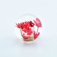 기어봉 자동차 수동 시프터 헤드 시프트 노브 스틱 크리스탈 투명 꽃 기어 시프트 노브 기어봉 호환, 빨간색