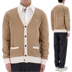 MAISON KITSUNE [명품]23FW 메종키츠네 바이컬러 가디건 HU00542KT1036 BEIGE 23FWHU00542KT1036BEIGE