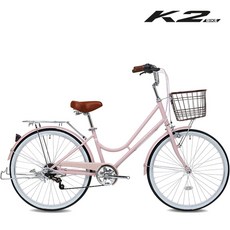 2021 K2BIKE 클래식 여성용자전거 쉘리26인치 7단, 쉘리26형 아이보리, 미조립