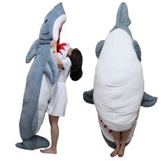 상어침낭 인싸템 집순이 집콕 캐릭터 침낭 쿠션 담요 신박템, 상어 + 키 1m 7㎝ 이하 적합