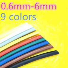 전선관 열 수축 튜브 와이어 1 미터 2 9 가지 색상 0 6mm 8mm 1mm 5mm 2mm 3mm 3 4mm, White, 1개