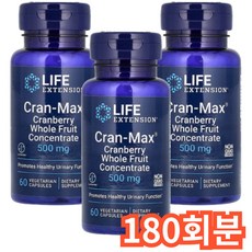 라이프익스텐션 크랜 맥스 500mg Life Extension Cran-Max, 1개, 180회분