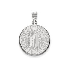 화이트 순은 매력 펜던트 캔자스 Unisex NCAA 피츠버그 주립대 25mm 18