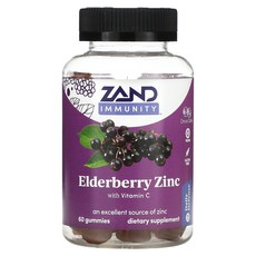 Zand 이뮨 써포트 비타민C 함유 엘더베리 아연 구미젤리 60개, 1개, 60정