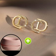 [MSMULTIVERSE] 은침 큐빅라인 S925실버 CD 귀걸이