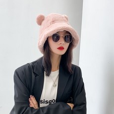 윤성커뮤니케이션 겨울패션모자 여성 스위트 큐트 귀 보온 두터운 융털 여학생 스타일리쉬 스웨이드