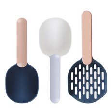 엘로시 사료 스푼 2종 + 고양이 모래삽 세트, 4세트, 0 핑크블루,그레이화이트(스푼),핑크블루(삽)