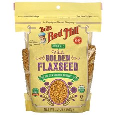 Bobs Red Mill 유기농 홀 골든 아마씨드 13 oz (368 g), 368g, 1개