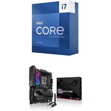 인텔 Core i713700K 게이밍 데스크톱 프로세서 16코어 8 Pcore Ecore 통합 그래픽 잠금 해제, Intel Core i7-13700K + ASUS RO - 인텔i713700k