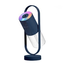 회전 가습기 무선 360 ° 수화 분무 USB 충전 프로젝션 램프 자동차 휴대용, 진한 파란색