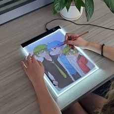 A4 수준 디 밍이 가능한 Led 드로잉 복사 패드 보드 어린이 장난감 그림 교육 어린이 성장 놀이 친구 어린이위한 크리 에이 티브 선물|종이 장난감|, 1개, 단일