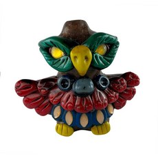ELTRICOLOR Owl Aztec Whistle - Silbato Azteca Buho Hecho en Mexico - Silbato de la Muerte Azteca -, Mini Owl, 1개