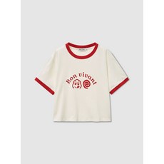 탭루덴스 TABBLUDENS WM_Bon Vivant Linger Tee_Cream / Red 24-139 441132