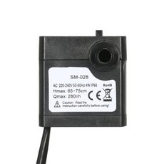 수중펌프 수족관 분수 연못 워터 물고기 탱크 정원 미니 폼프 110240V 4W 600LH 8W, EU Plug 220V, 1개