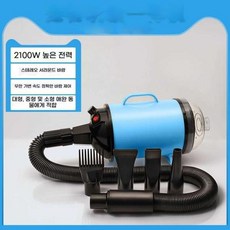 펫드라이 반려견드라이기 애견블로어 에어 강아지 대형견 반려동물 강력한 흡풍기 2100W, 1개, 진공 기능이 없는 일반 검정색, 1