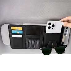 오토랩 차량용 선바이저 수납 포켓, 블랙, 1개 블랙, 1개