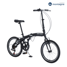 100%완조립 몬타그나 SFV7 접이식 자전거 미니벨로 20인치 7단, 매트블랙