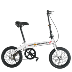 AIDU 미니벨로 접이식자전거 12인치 14인치 16인치 성인 학생 어린이 자전거, 12인치 110 -170cm, 화이트