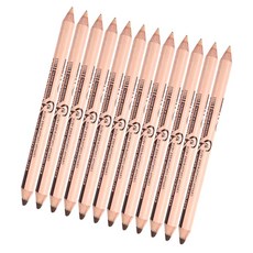 ZCD 12 피스 2 in 1 Eyeliner 눈썹 연필 컨실러 연필 메이크업 도구 세트 #1, 전체 크기, 나무 손잡이, 브라운 라이트 스킨 컬러